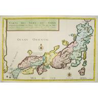 Carte des Isles du Japon Esquelles est remarque la Route..