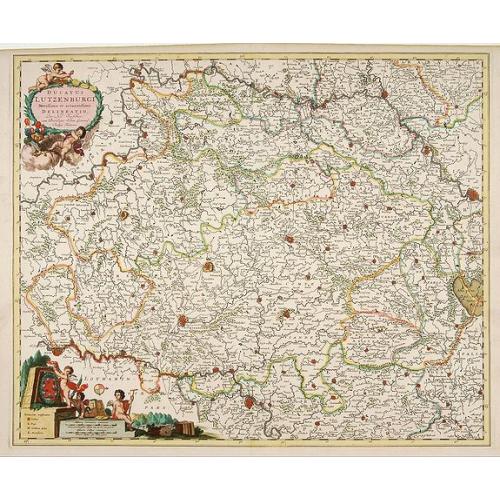 Old map image download for Ducatus Lutzenburgi Novissima et Accuratissima Delineatio.