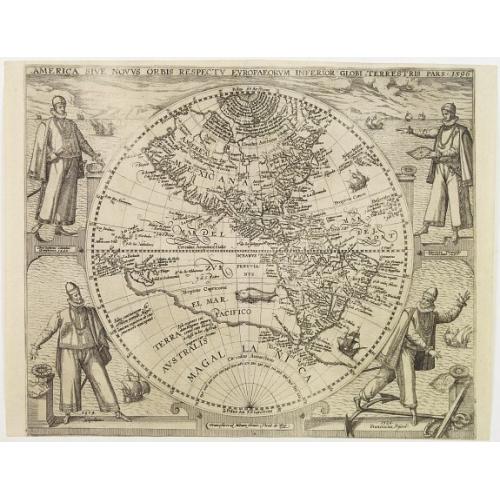 Old map image download for America sive novus orbis respectu Europaeorum inferior globi terrestris pars 1596.