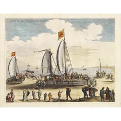 Currus Veliferi Illmi. Pr. Mauritii Nassouvii. (Prince Maurits' sailing-carriage, designed by Simon Stevin. )