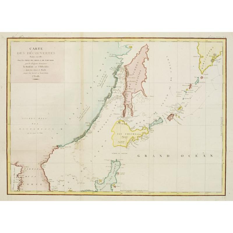 Carte des découvertes.. 1787.. Et Manille..