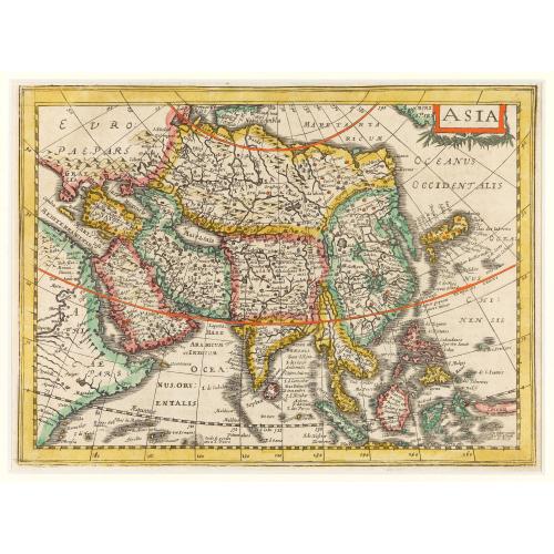 Rare, antique map of  Asia.