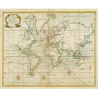 Old map image download for A new & correct chart of all the known world ..