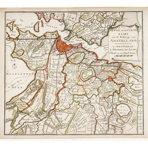Old map image download for Nieuwe en Accurate Kaart van de Balluage van Amstelland.