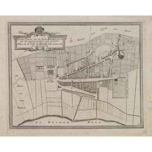 Old map image download for Gemete Kaerte van de Stede Beverwyk, zoo als die tegenwoordigh zich vertoont.