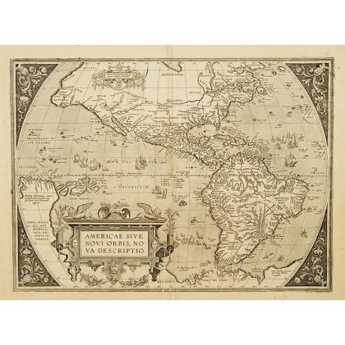 Old map image download for Americae sive Novi Orbis, nova descriptio.