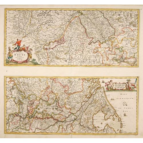 Old map image download for Totius Fluminis Rheni.