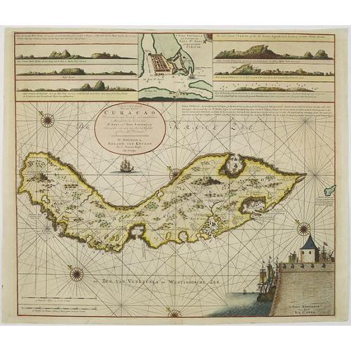 Old map image download for Nieuwe Afteekening van het Eijland Curaçao. . .