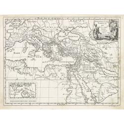 Geographiae Sacrae Tabula, que totius orbis partes continent.