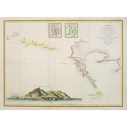 Old map image download for Carte des découvertes au Nord du Japon.