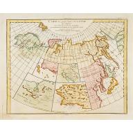 Old map image download for Carte des parties Nord et est de l'Asie.. (5 maps on one sheet)