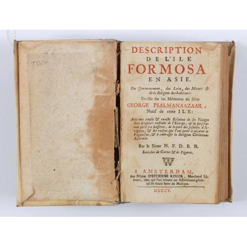 Rare, antique map of  Description de l'Isle Formosa en Asie, du gouvernement, des