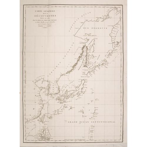 Old map image download for Carte Generale des Decouvertes Faites en 1787 dans les Mers de Chine et de Tartarie ou depuis Manille jusqu'a Avatsch. . .
