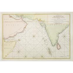 A chart of the northern part of the Indian Ocean..