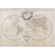 Old, Antique map image download for Mappemonde dressée suivant les nouvelles relations et assujettie aux observations astronomiques Par le S. Robert de Vaugondy. . .