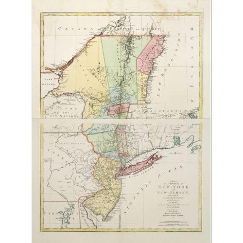 Old map image download for A map of the provinces of New-York and New-Jersey..