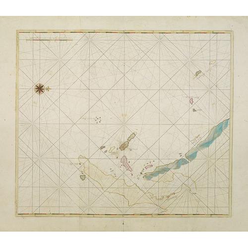 Manuscript map of the Bay of Nagasaki.