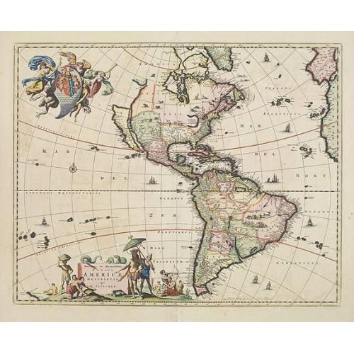 Old map image download for Novissima et accuratissima Totius Americae. . .