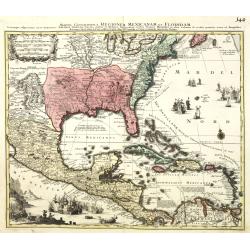 Mappa Geographica Regionem Mexicanam et Floridam.