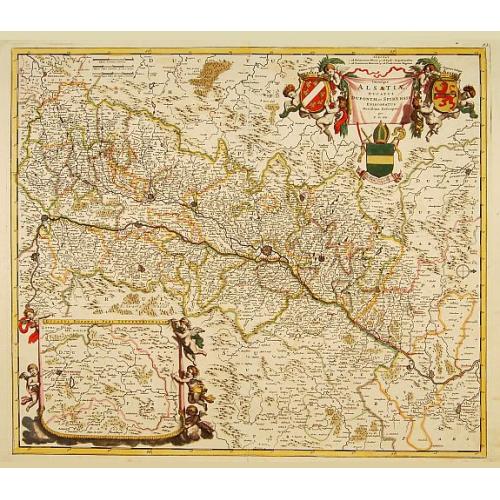 Old map image download for Utriusque Alsatiae ducatus Dupontil, et Spirensis. . .