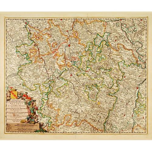 Old map image download for Generalis Lotharingia ducatus tabula. . .