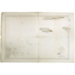 Mer des Antilles. Carte des passages entre Cuba, La Jamaique et la cote des mosquitos. . .