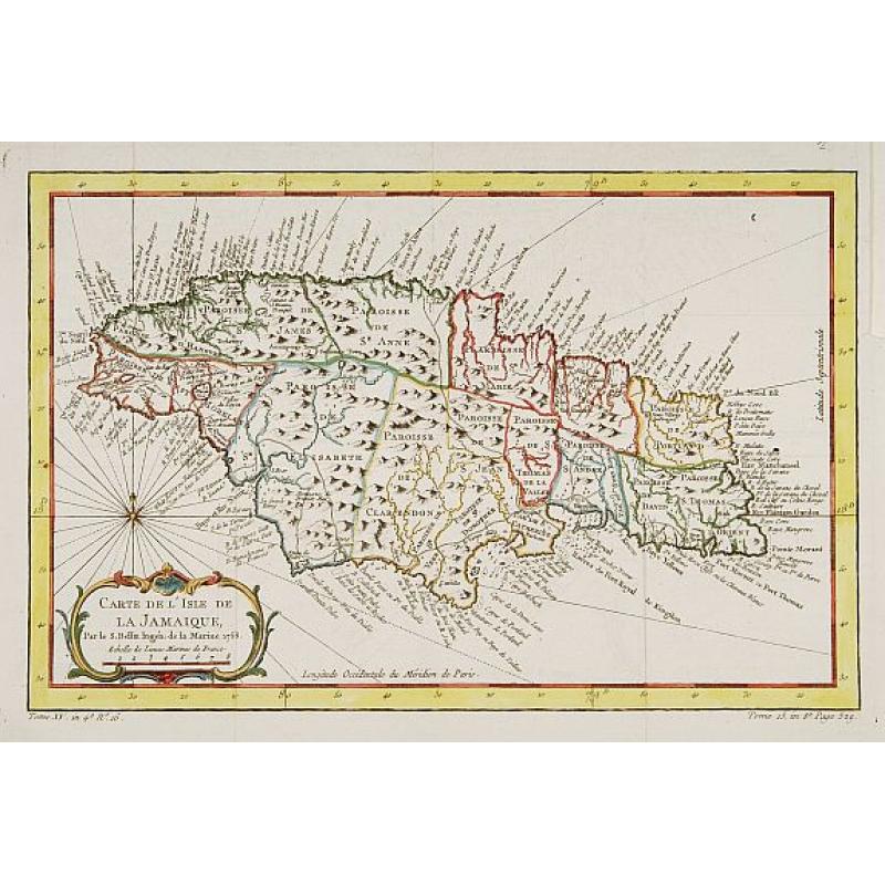 Carte de L'Isle de La Jamaique..