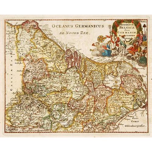 Old map image download for Hodiernae Belgicae sive Germaniae..