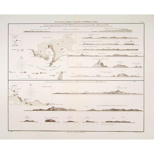 Old map image download for Küstenansichten von Japan bis Capstadt und St. Helena in 5 Blättern.