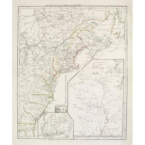 Old map image download for Theatre de la Guerre en Amerique. . .