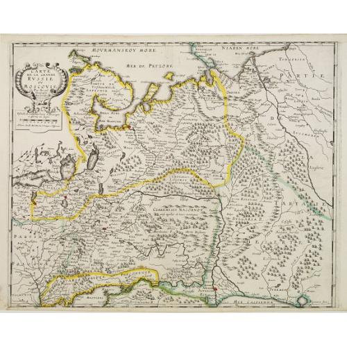 Old map image download for Carte de la grande Russie ou Moscovie..