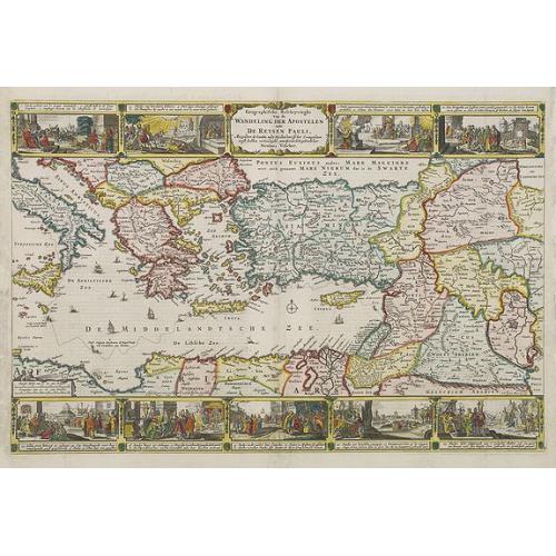 Old map image download for Geographische Beschryvinghe van de wandeling der apostelen ende De Reysen Pauli. . .