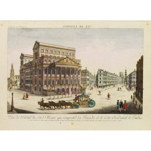 Old map image download for Vue de l'Hotel du Lord Maire, qui comprend.. (London)