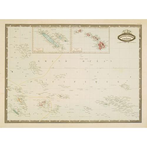 Old map image download for Les divers archipels de L'Oceanie.