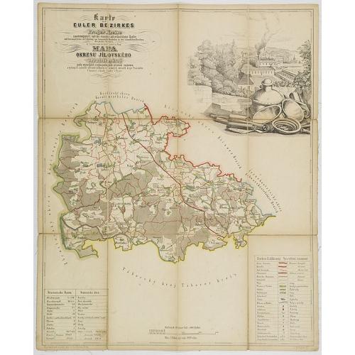 Old map image download for Karte des Euler Bezirkes im Prager Kreise zusammengestellt nach den neuesten und verlässchsten Quellen. . . / Mapa Okresu Jilovského v Prazskem kraji. . .