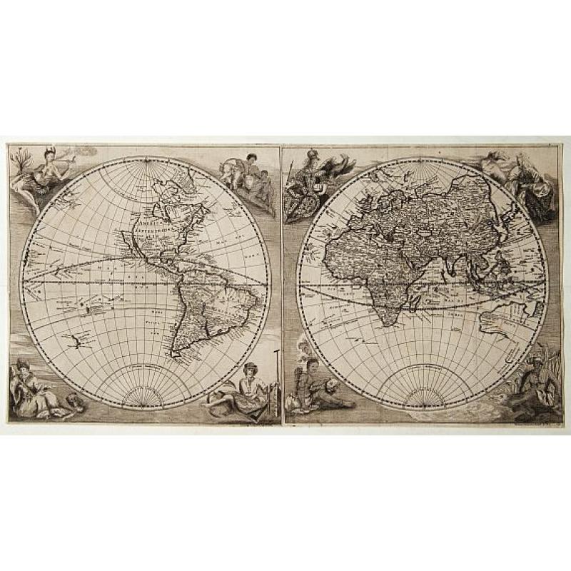 [World map in double hemisphere]