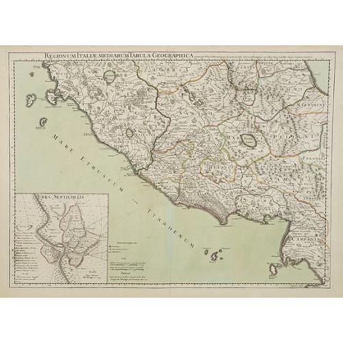 Old map image download for Regionum Italiae mediarum Tabula Geographica..