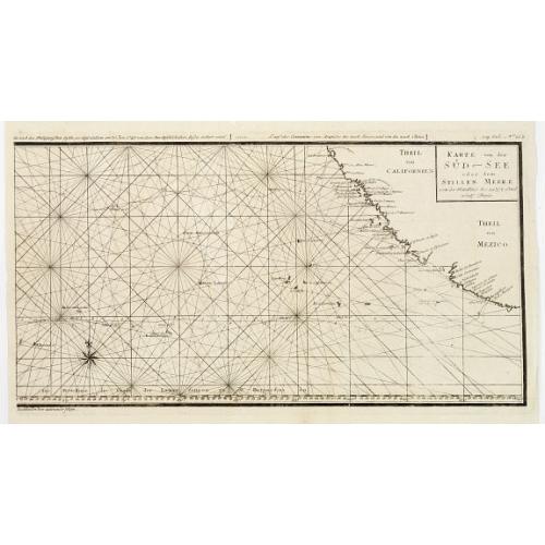 Karte von der Süd-See oder dem Stillen Meere..