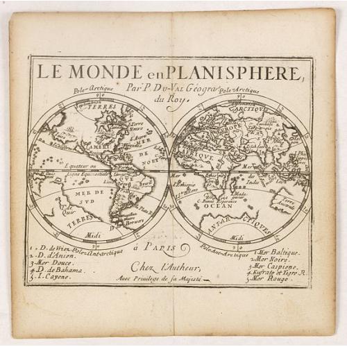 Old map image download for Le Monde en Planisphere. . .