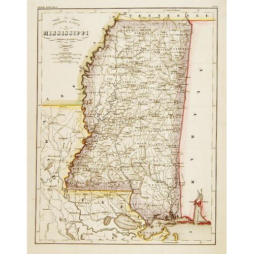 Old map image download for Neueste Karte von Mississippi..