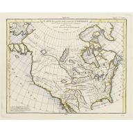 Old, Antique map image download for Carte des parties nord est ouest de L'Amerique..