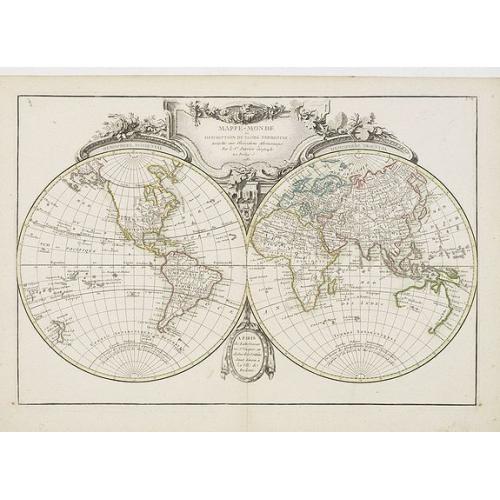 Old map image download for Mappe-Monde ou description du Globe Terrestre..