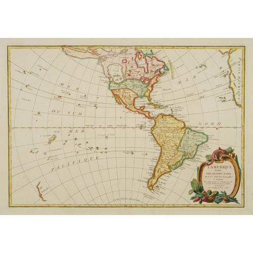 Old map image download for L'Amerique divisée Pars Grands Etats. . .