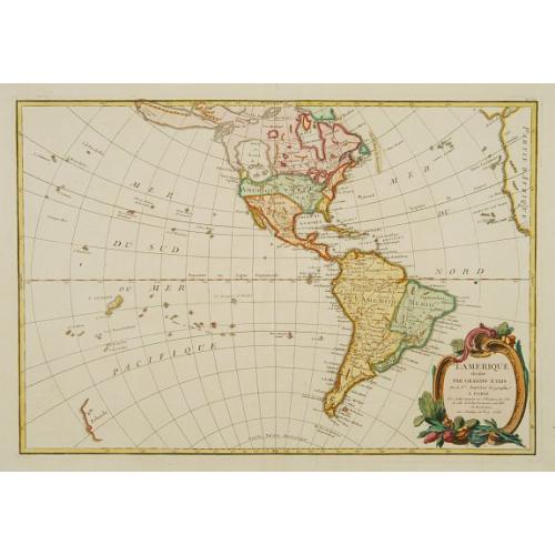 Old map image download for L'Amerique divisée Pars Grands Etats. . .