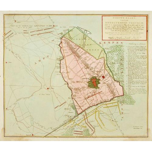 Old map image download for Detailed plan of Krefeld. . .