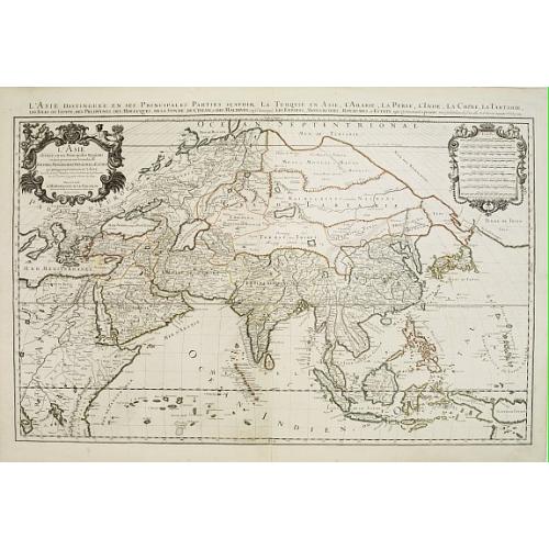Old map image download for L'Asie divisee en ses principales regions et ou se peuvent voir ..