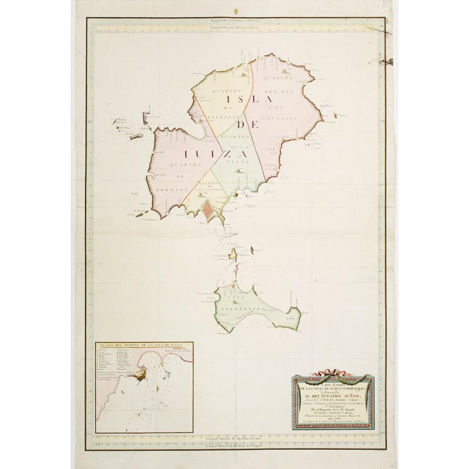 Carta Esferica de Las Islas de Iuizay.. (Ibiza)
