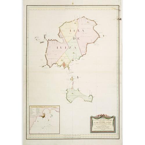 Old map image download for Carta Esferica de Las Islas de Iuizay.. (Ibiza)