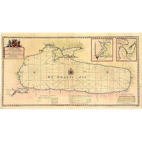 Old map image download for Aan zyne .. Paskaart van de Zwarte Zee..