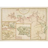 Old, Antique map image download for Carte de la partie Septentrionale et Orientale .. (5 maps on one sheet)